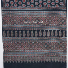 Load image into Gallery viewer, AJRAKH BLOCK PRINTED SARI